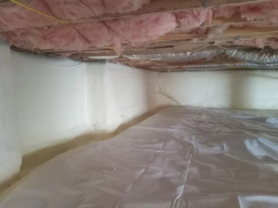 Crawl space encapsulation with closed-cell spray foam for Spray Foam Roofing Repair in Linton Hall